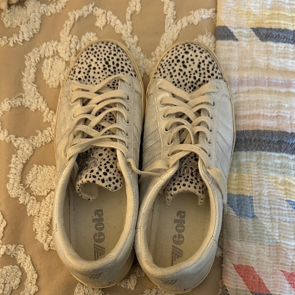 Gola Veda Cream and Black Spotted Sneakers